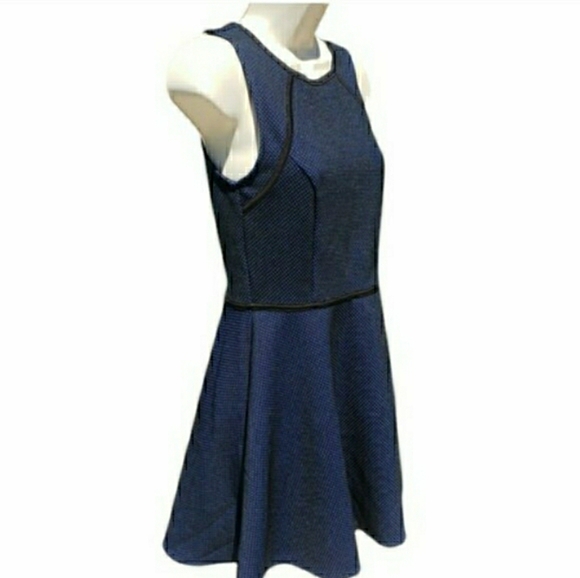 Fit Flare Tank Dress Sleeveless Stretch F21 Black Blue Small 💙 NEW - Picture 3 of 11